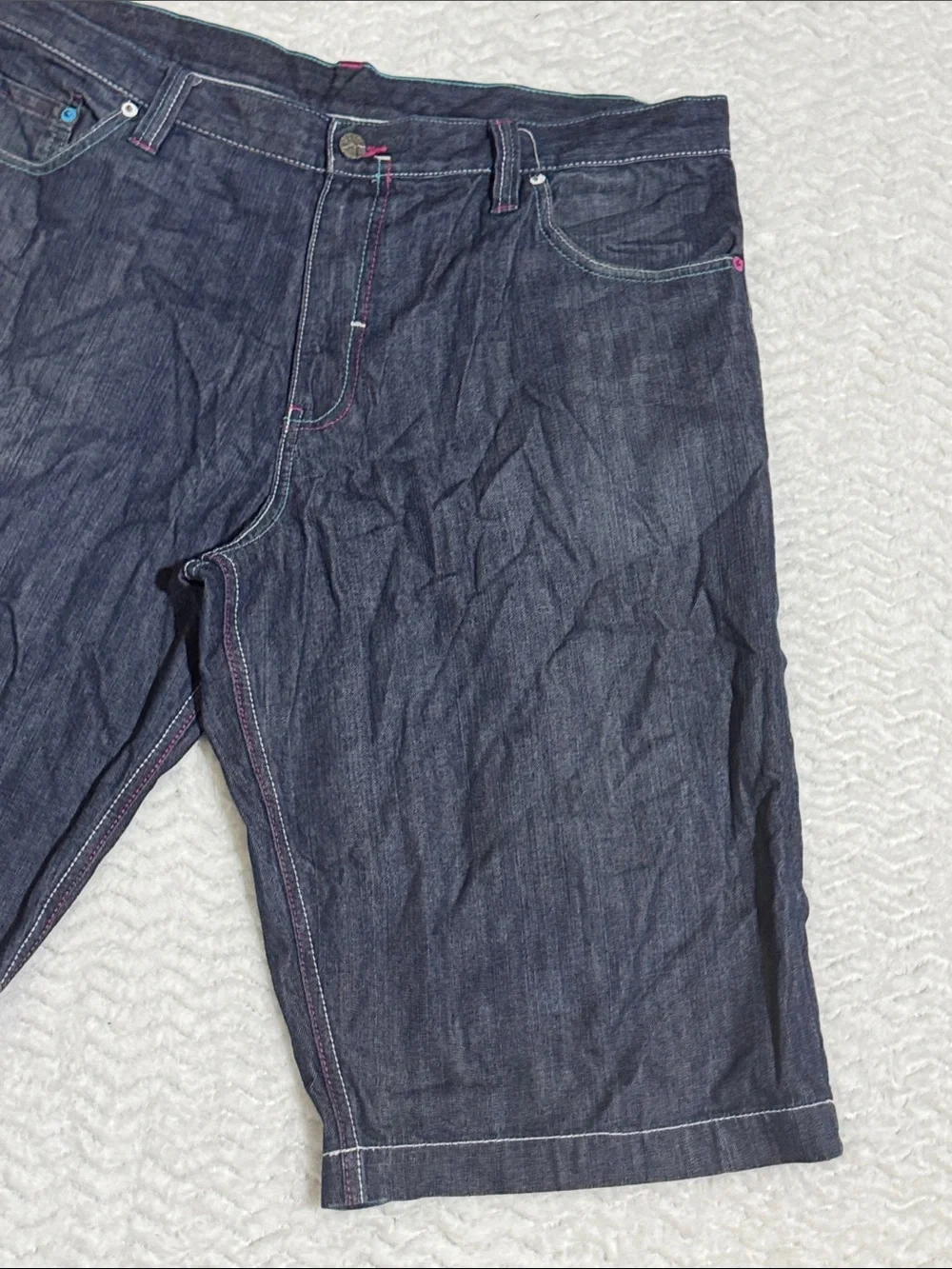 Artful Dodger Horrible Death Denim Shorts Men 36 Baggy Skater Denim Y2K